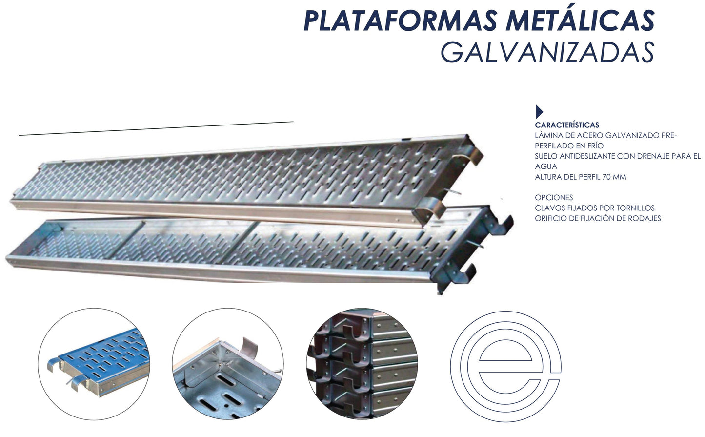 PLATAFORMAS METALICAS PARA ANDAMIOS (RENTA)