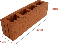 Fachada El Naranjo – Fachaleta Doble Salmón 2*9*29