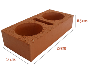 Ladrillo Tubular (fachada el Naranjo) 14*6.5*29