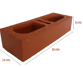 Ladrillo Tubular 14*9*39