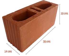 Superblock (2/3 hoyos resistencia 90kg/cm2) 14*19*39